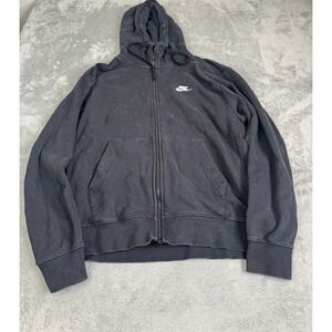 Nike Men's Sportswear Club Fleece Full Zip Hoodie Size Medium Black